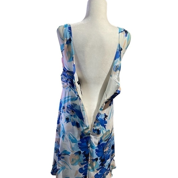 Michel Antoni Collection-VNeck-Pleated Cummerbund-V Back-Size 16W NWOT - Picture 6 of 14